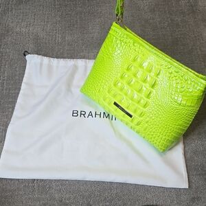 Brahmin Lime Green Crocodile Lorelei